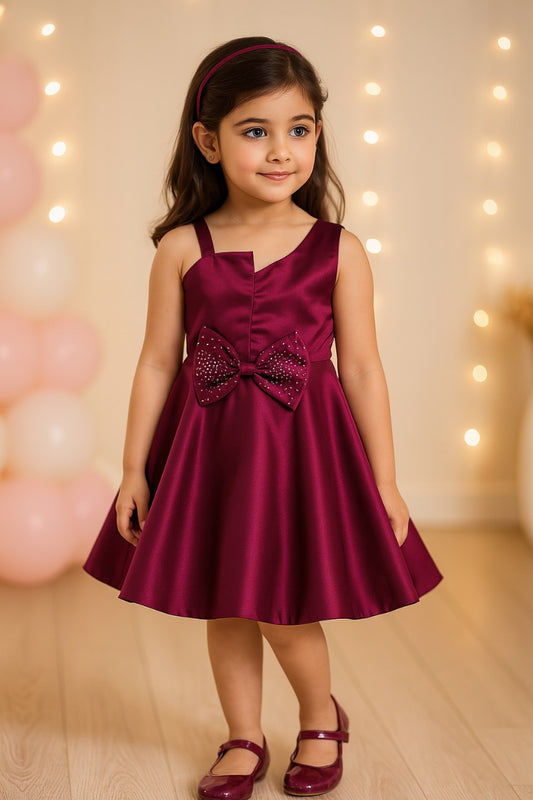 Girls Party Wear Fit and Flare Frock Dress