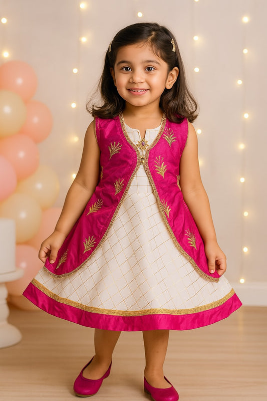 Wish Karo Baby Girls Partywear  Dress Frock (fe2926pnk)