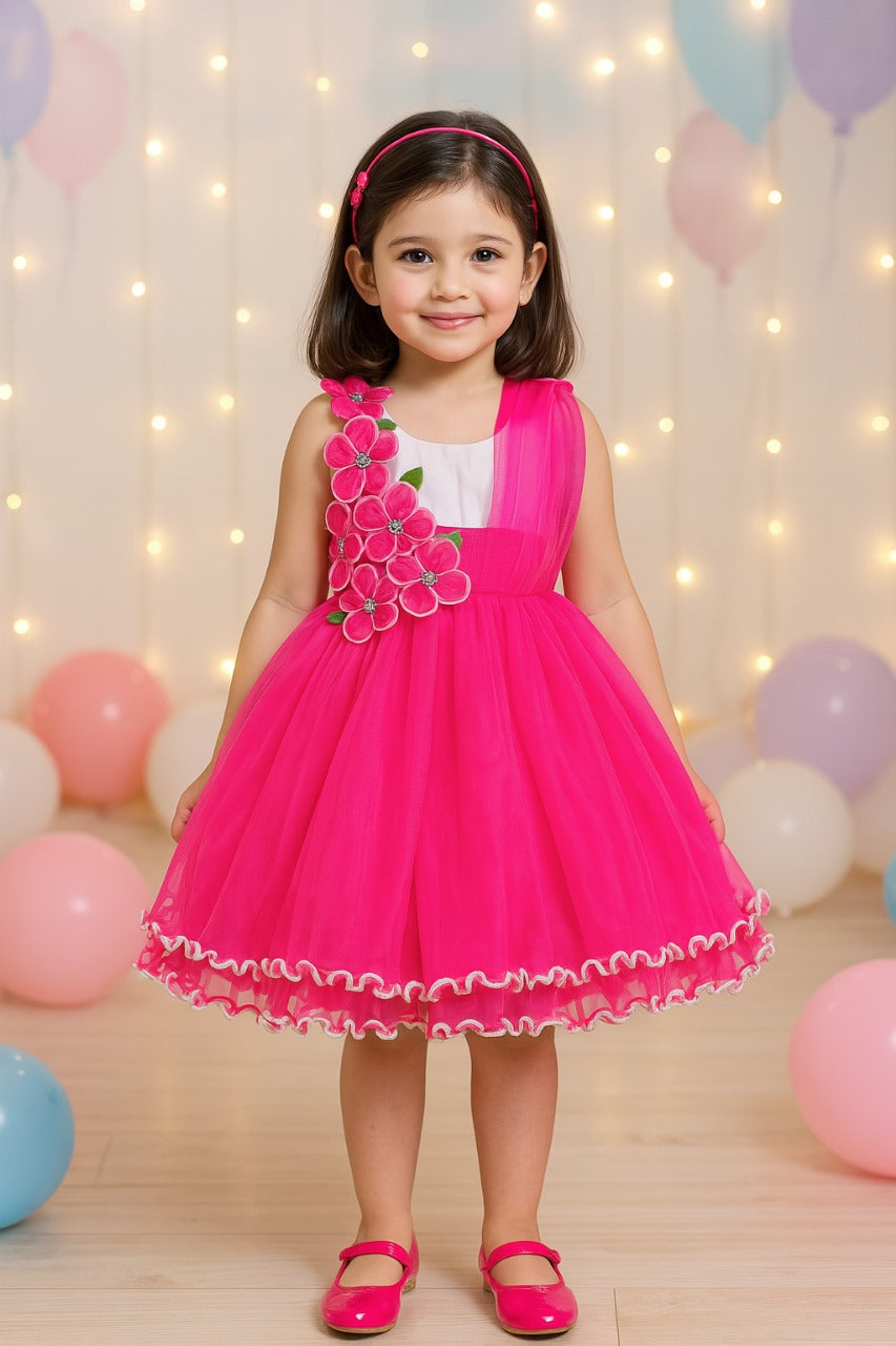 Girls Knee Length A-Line Frock Dress