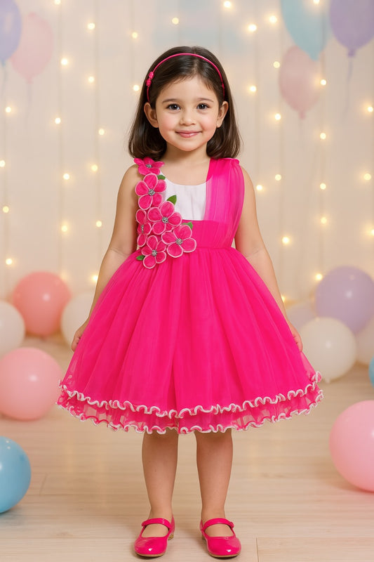 Girls Knee Length A-Line Frock Dress