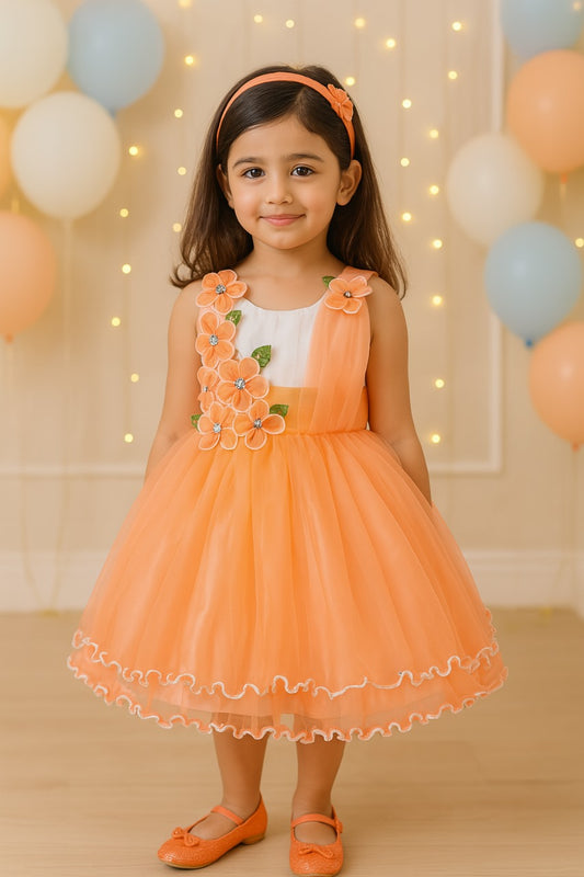 Girls Knee Length A-Line Frock Dress