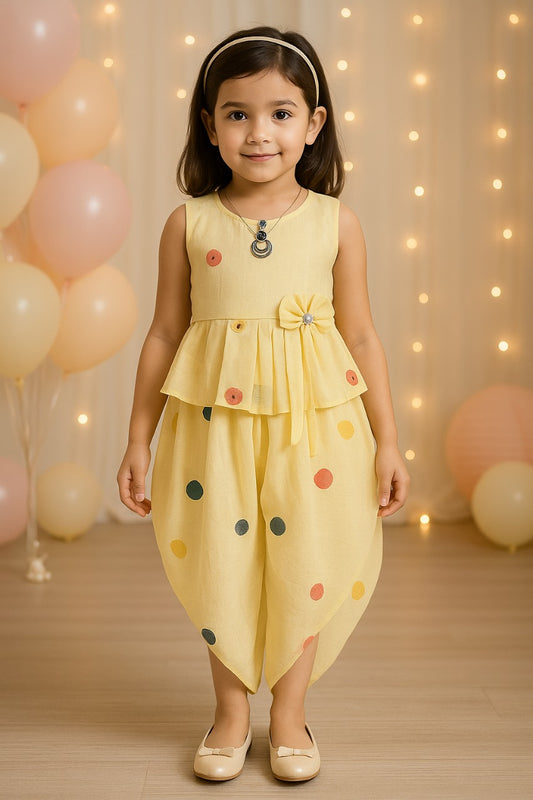 Girls Top and Dhoti Pant Dress