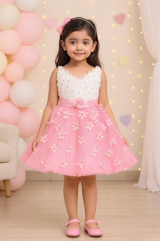 Wish Karo Kids Birthday Dress Frock (fe2635bpnknw)