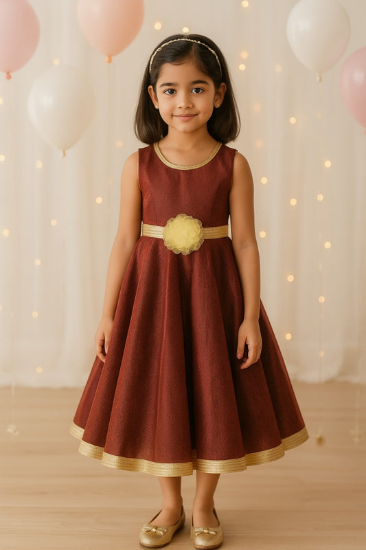 Girls Long Frock LF121mm