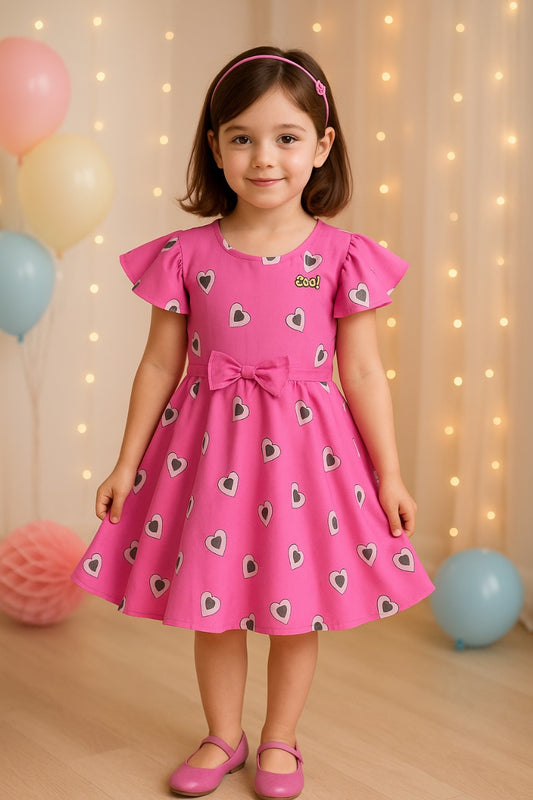 Wish Karo Baby Girls Frocks Dress-(rna010pnk)