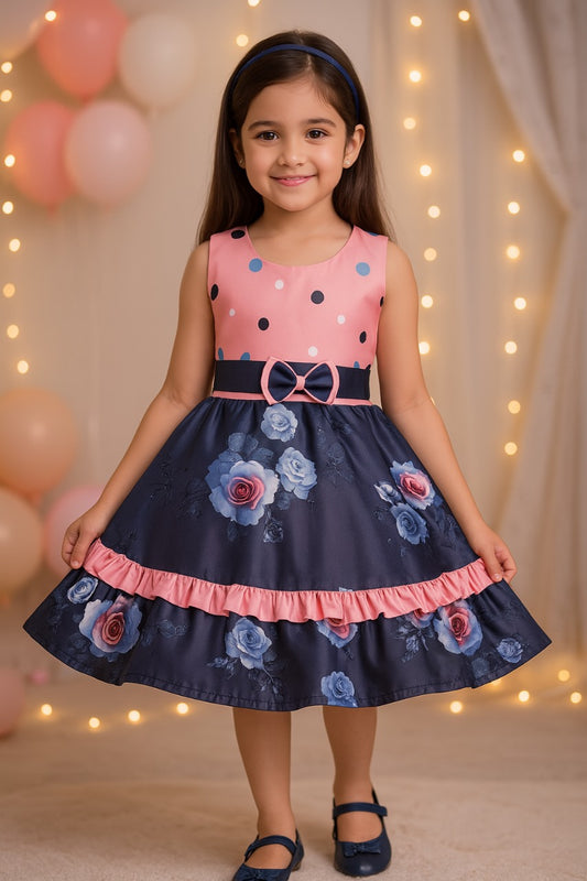 Wish Karo kids Birthday Frock Dress (stn753bpnk)
