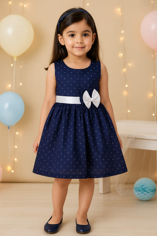 Girls Graphic Printed Fit and Flare Dress
