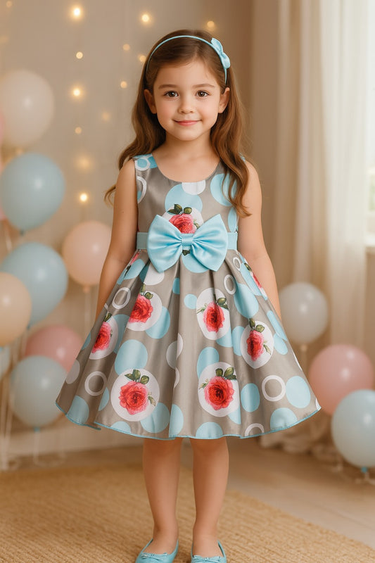 Wish Karo Girls Frocks Dress for Baby Girls-(stn772blu)
