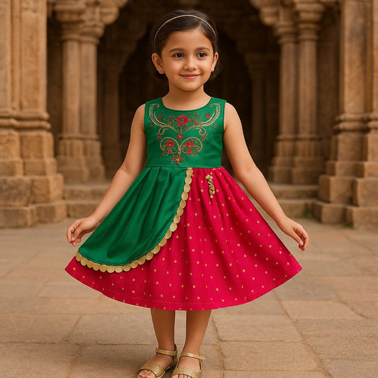 Wish Karo Girls Wedding Frock Dress for Kids-(fe2920)
