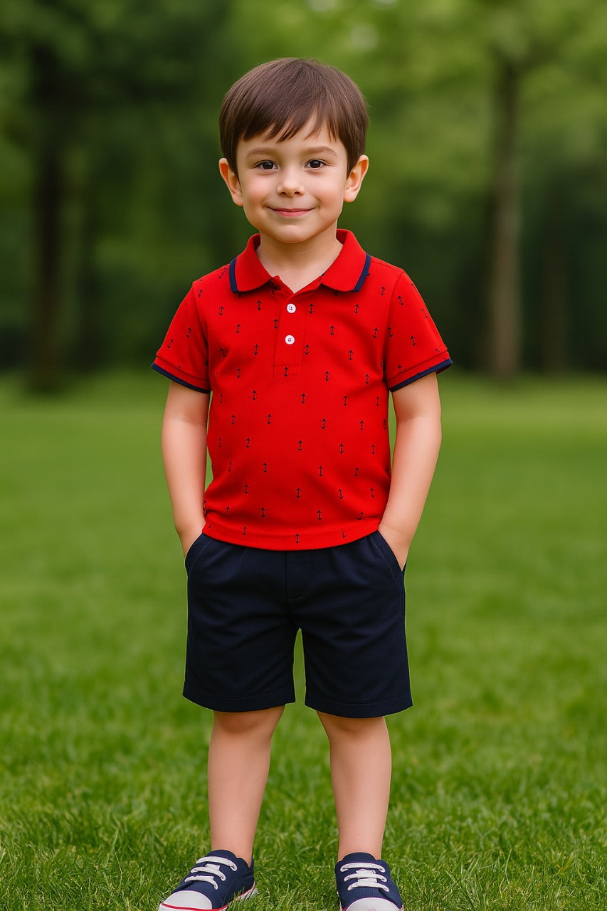 Wish Karo Unisex T-shirts-Shorts for Baby Boys- Girls Clothing Sets-(bt67rd)