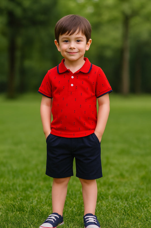 Wish Karo Unisex T-shirts-Shorts for Baby Boys- Girls Clothing Sets-(bt67rd)