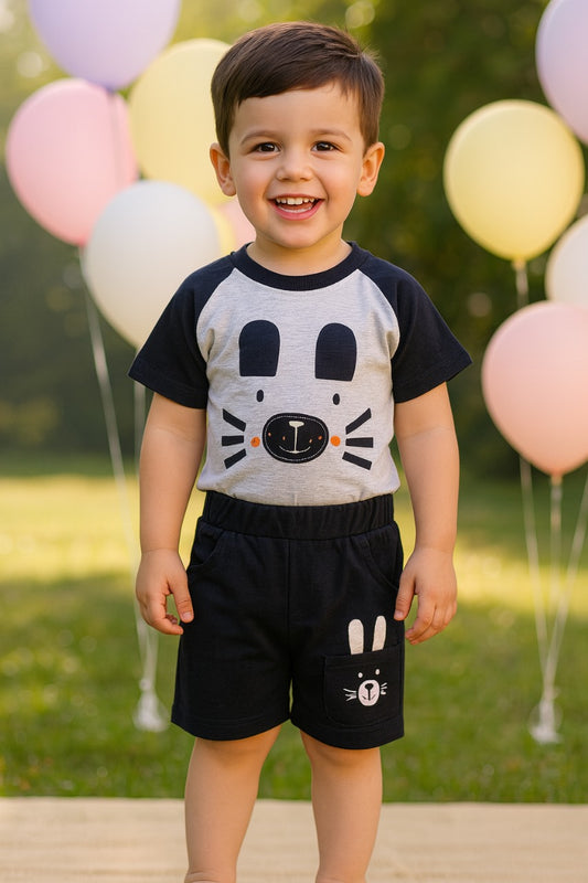 Wish Karo Baby Boys T-Shirt And Short For Boys-(bt105nb)