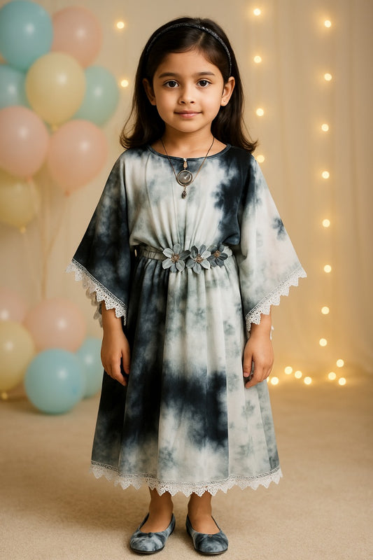 Girls Solid Full Sleeve Fit and Flare Frock Dress