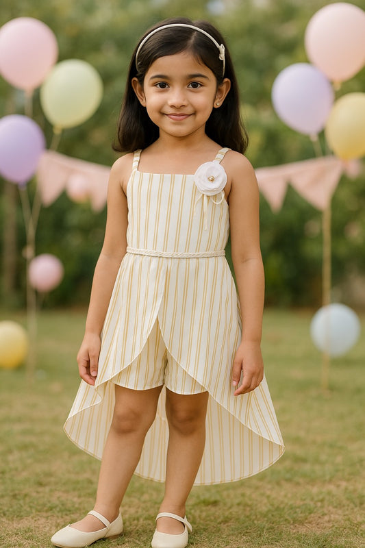Wish Karo kids Partywear  Dress Frock (fe2930ylw)