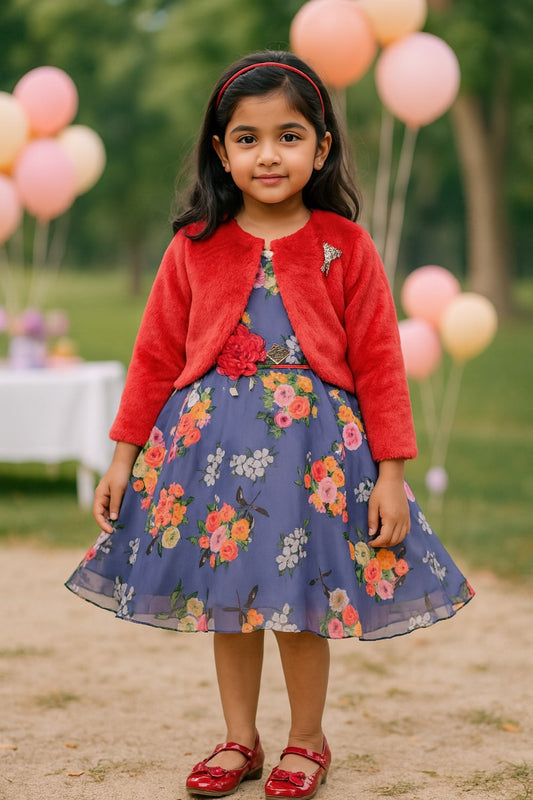Wish Karo Baby Girls Partywear Frocks Dress For Girls (fe2760gry)