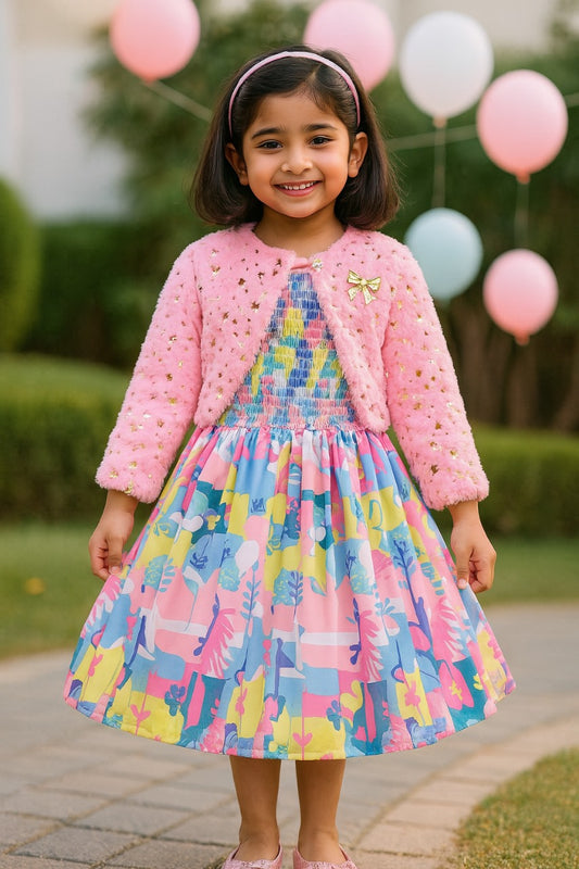 Girls Midi/Knee Length Casual Dress