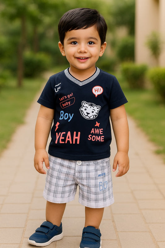 Boys Printed T-Shirt and Shorts