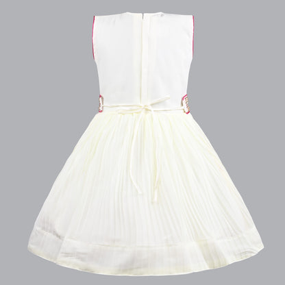 Girls Floral Print Fit and Flare Frock Dress