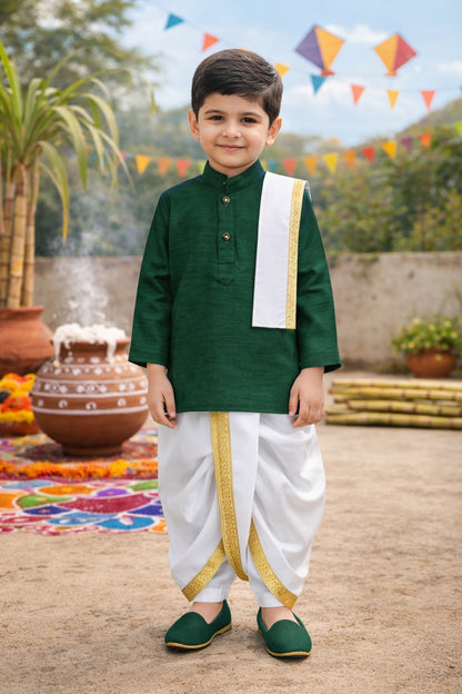 Boys Traditional Kurta & Dhoti Set