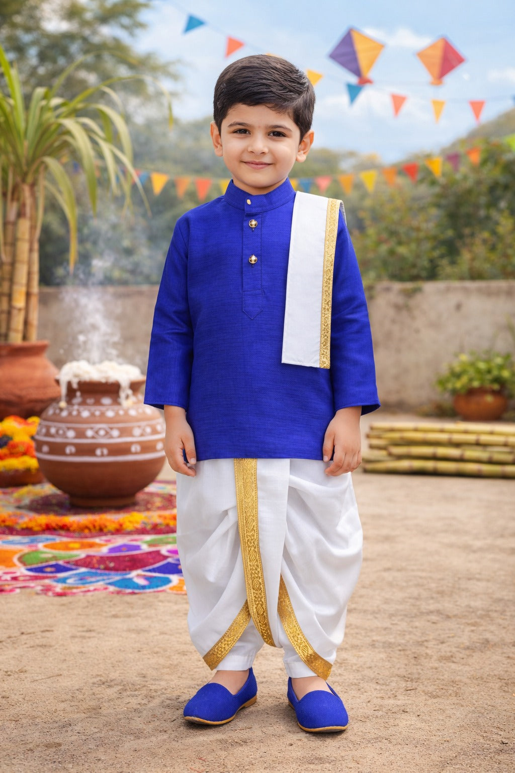 Boys Traditional Kurta & Dhoti Set