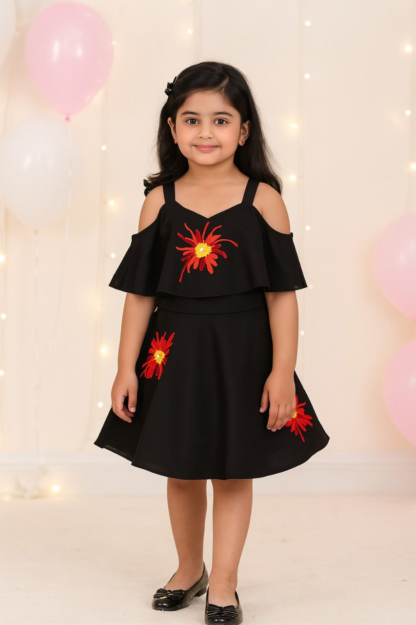 Girls A-line Strap Neck dress
