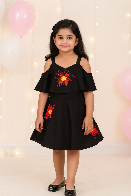 Girls A-line Strap Neck dress