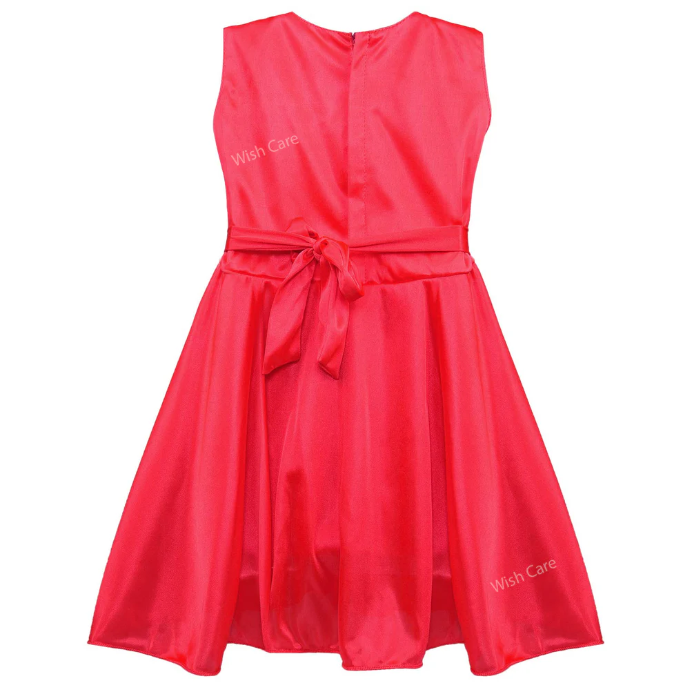 Girls Embroidered Bow Dress