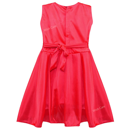 Girls Embroidered Bow Dress