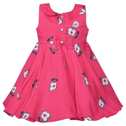 Girls Yellow Floral Peter Pan Collar Dress
