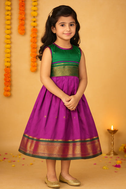 Girls Traditional Border Ethnic Dress