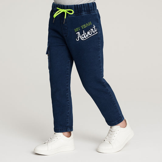 Boys Printed Regular Fit Casual Jeans