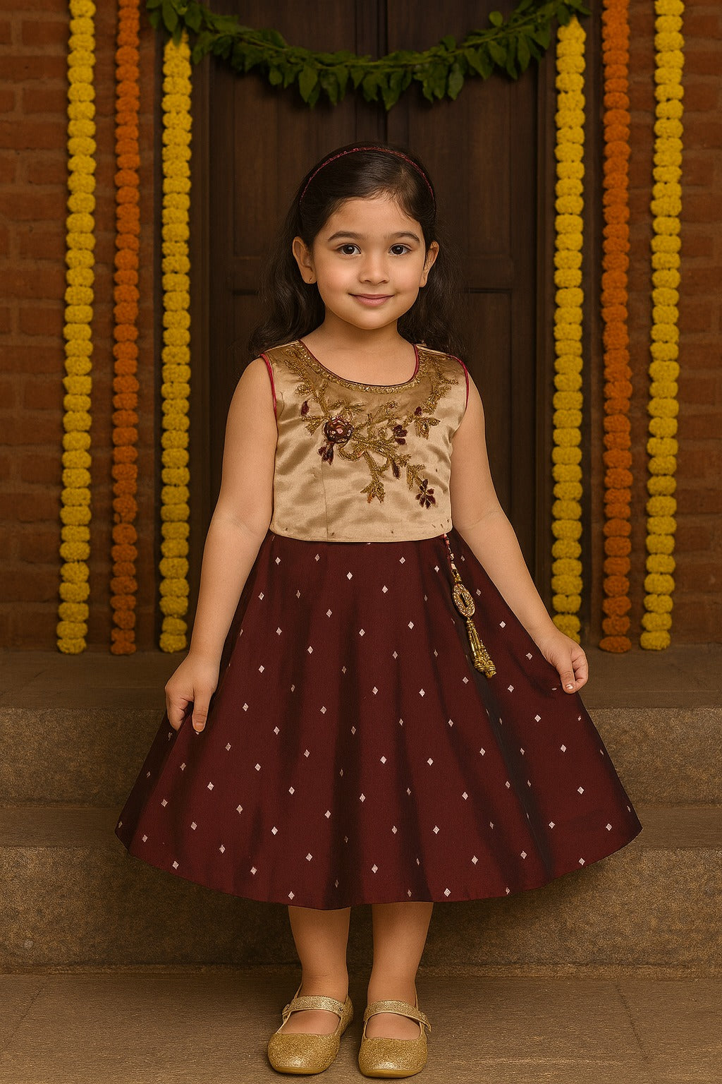 Baby Girls Embroidered Ethnic Dress