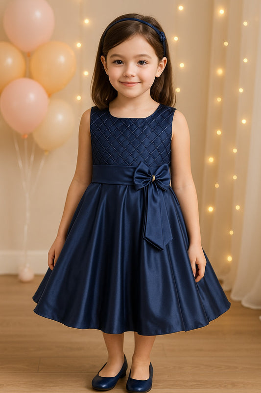 Girls Frock Dress With Tie Up