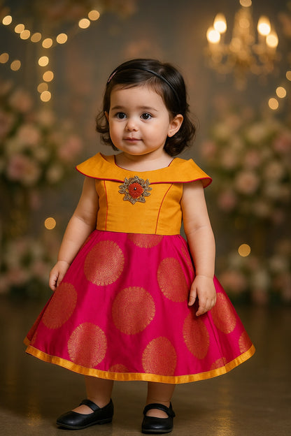 Baby Girls Party Wear Frock Birthday Dress For Girls  bxa241y