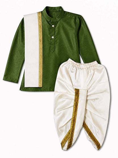 Ethnic Art Silk Kurta Dhoti SetArt Silk Kurta Dhoti Set