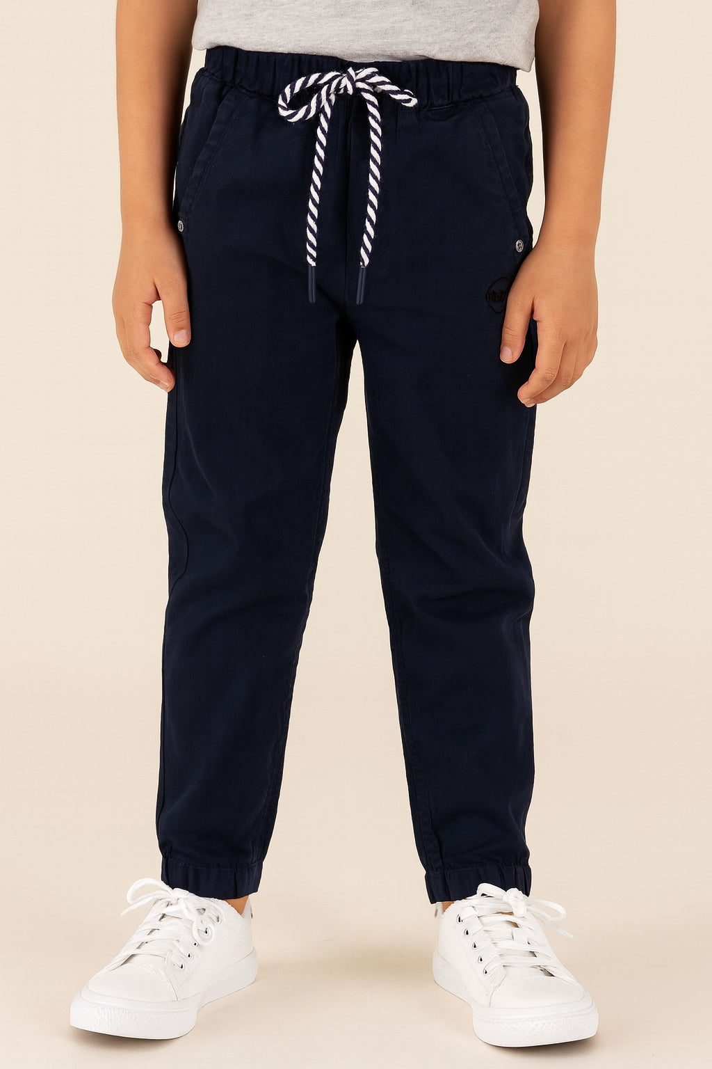 Boys Cotton Solid Tapered Fit Casual Jeans