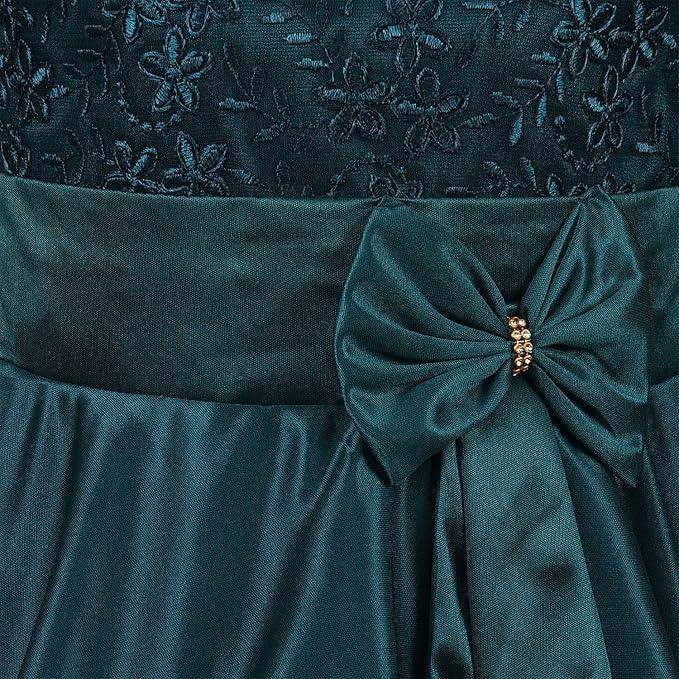 Girls Embroidered Bow Dress