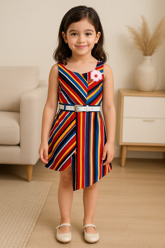 Wish Karo Baby Girls Frocks Dress for Girls-(csl308blu)