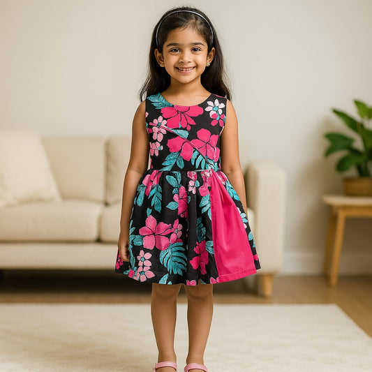 Girls A-line Floral Printed Casual dress