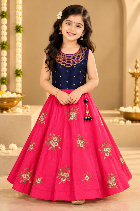 Girls Embroidered Lehenga Choli Ethnic Wear
