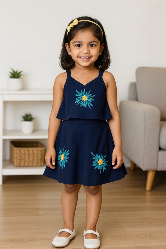 Girls A-line Strap Neck dress