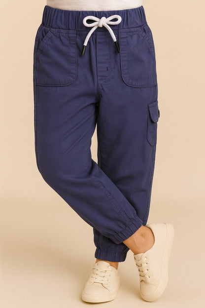 Boys Cargo Cotton Elastic Trouser
