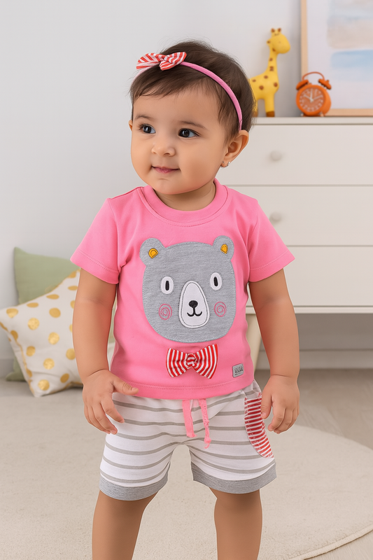 Wish Karo Unisex Clothing Sets for Boys & Baby Girls-(bt21pnk)