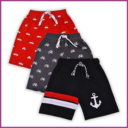 Wish Karo Unisex Shorts for Boys & Baby Girls-Boxers-(Set of 3)-(bt28blk)
