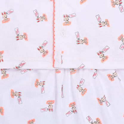 Baby Hosiery Nightwear Set (Shirt & Pyjama) with Cute Print – Pack of 2