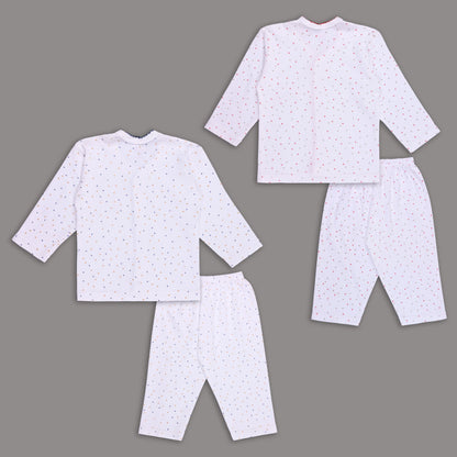 Baby Hosiery Nightwear Set (Shirt & Pyjama) with Cute Print – Pack of 2