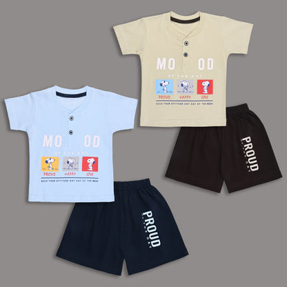 Kids Unisex Hosiery Cotton T-Shirt & Shorts Set