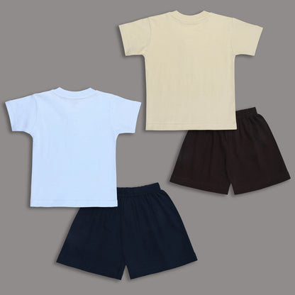 Kids Unisex Hosiery Cotton T-Shirt & Shorts Set