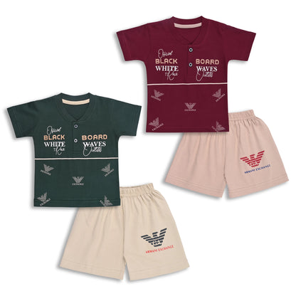 Kids Unisex Hosiery Cotton T-Shirt & Shorts Set