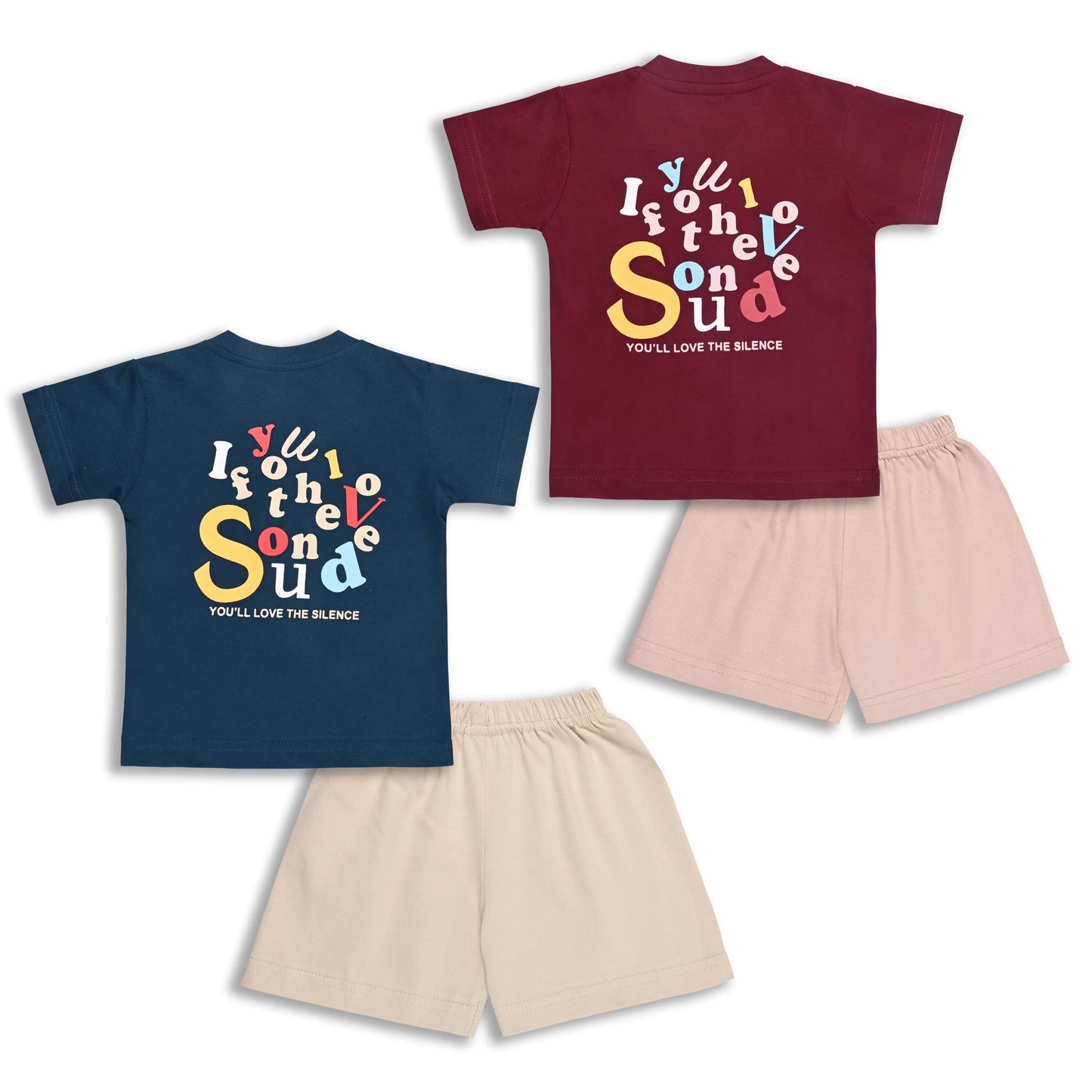 Kids Unisex Hosiery Cotton T-Shirt & Shorts Set
